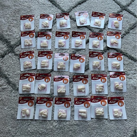 Kiss Other - Kiss Acrylic nails plain press on Active Square short artificial nails 30 packs